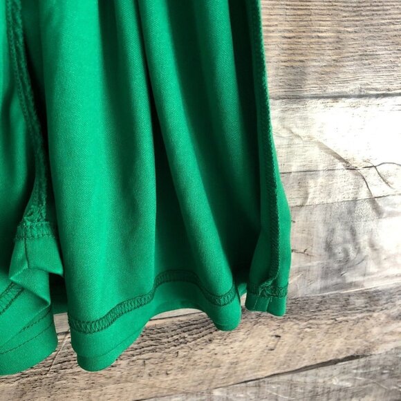 Lulus Tell Me Green Swing Dress Caged Apron Neckline Cocktail Mini Womens Sz M - Picture 7 of 12